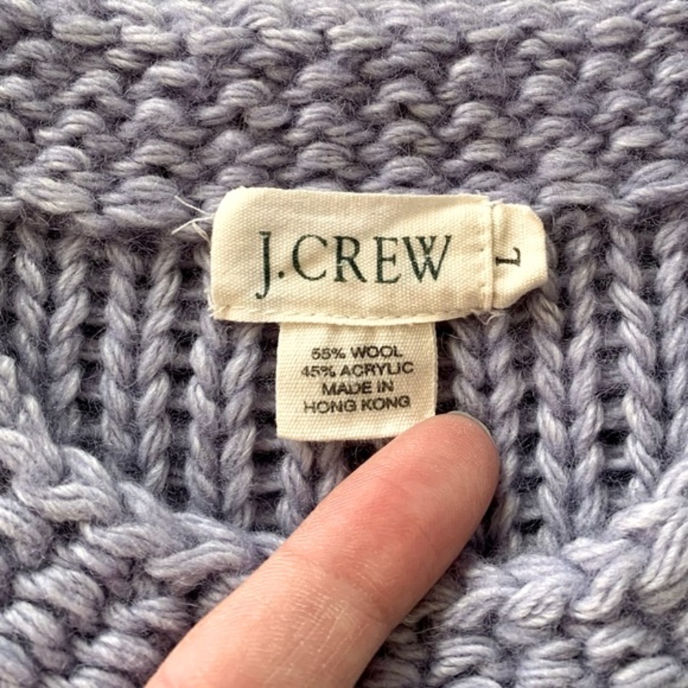 J. Crew Lilac Wool Blend Chunky Sweater - Picture 5 of 6